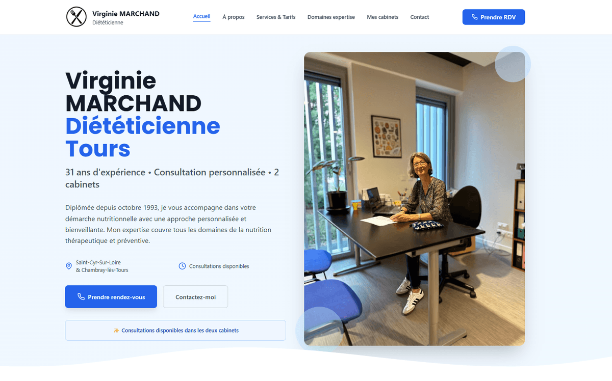Mockup Virginie Marchand - Diététicienne