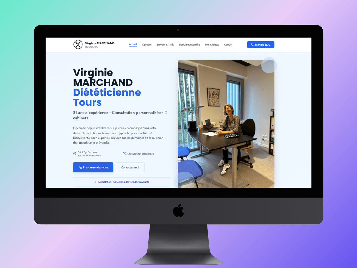 Mockup Virginie Marchand - Diététicienne